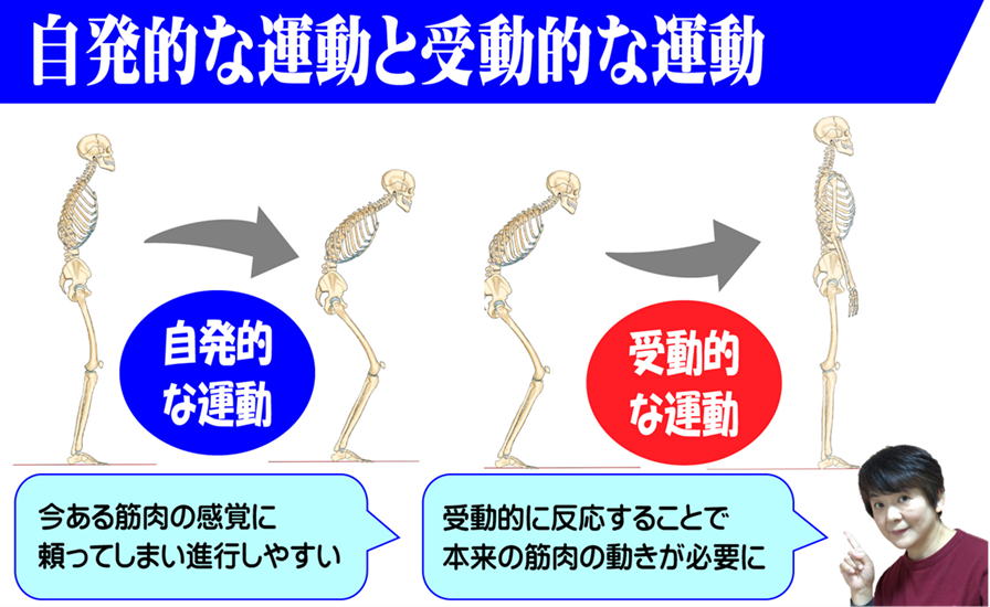 能動的な運動を引き出そうとする運動療法リハビリでは、正しい歩き方や正しい姿勢のための筋力は作れない