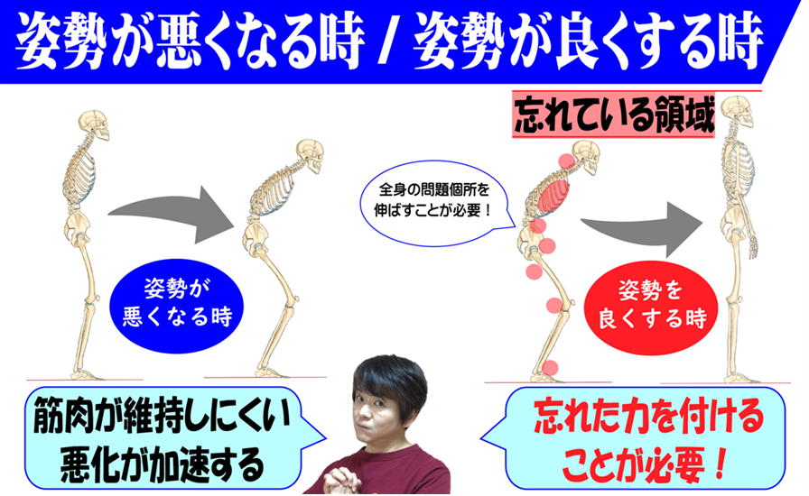 健康生きるため姿勢が良いことの効果は高いので、高齢者や障害者にも姿勢を良くする運動療法が必要